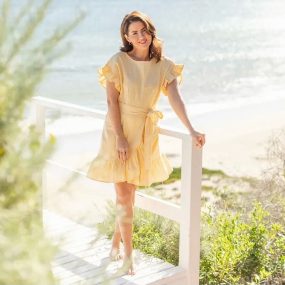 Joe Fresh x Jillian Harris "Sunshine Ruffle Dress" Size Medium